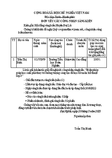 Sáng kiến kinh nghiệm Biện pháp giúp học sinh phát huy trí tưởng tượng sáng tạo để học tốt môn Mĩ thuật Lớp 3