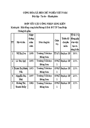 Sáng kiến kinh nghiệm Một số kỹ năng học tốt môn Toán ở Lớp 1